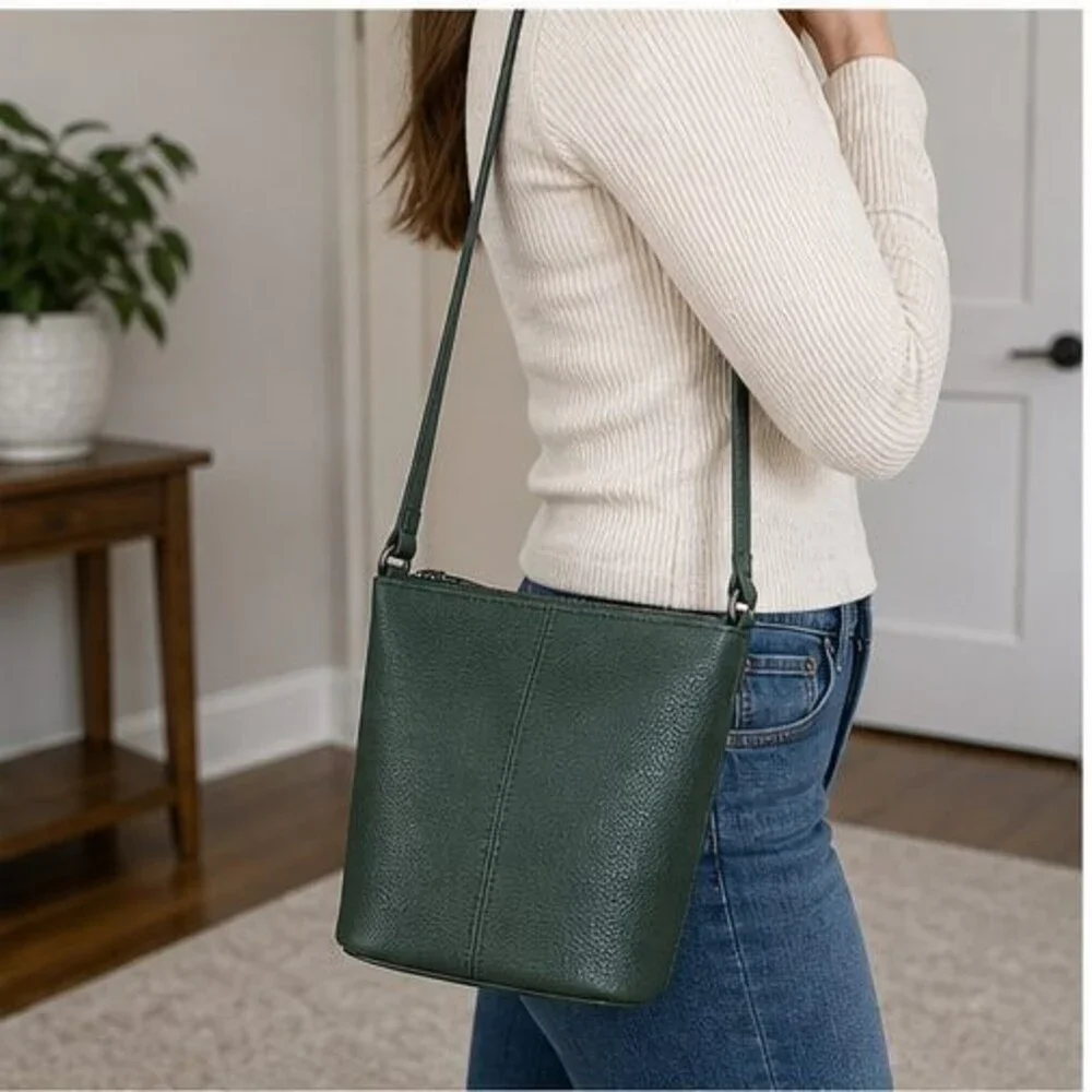 Sand Suede Crossbody Bag